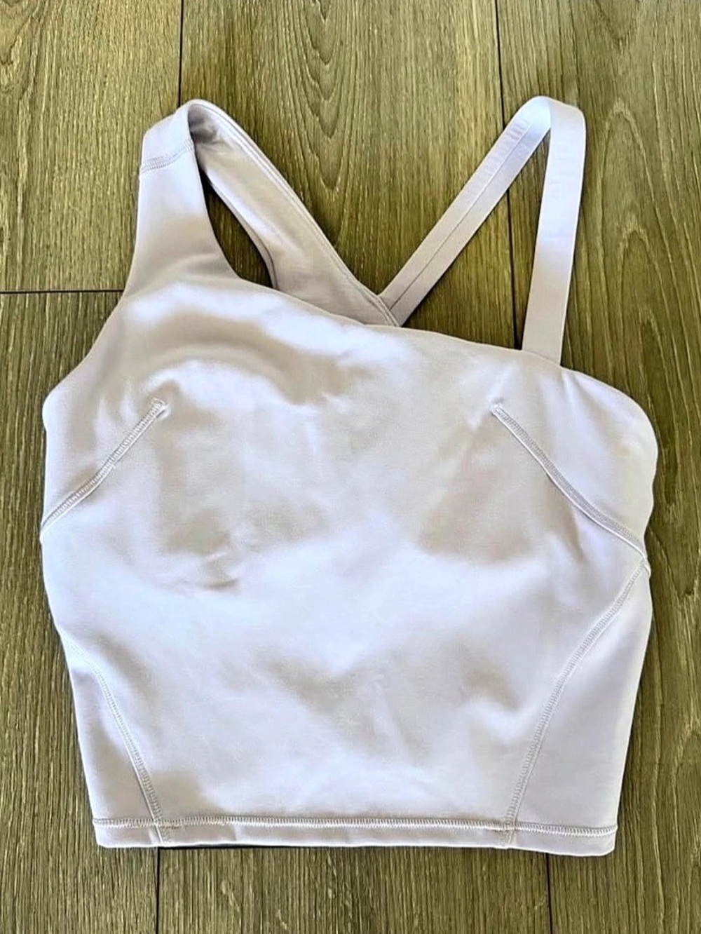 lululemon Align Asymmetrical tank with Bra, light purple, size 6, like new